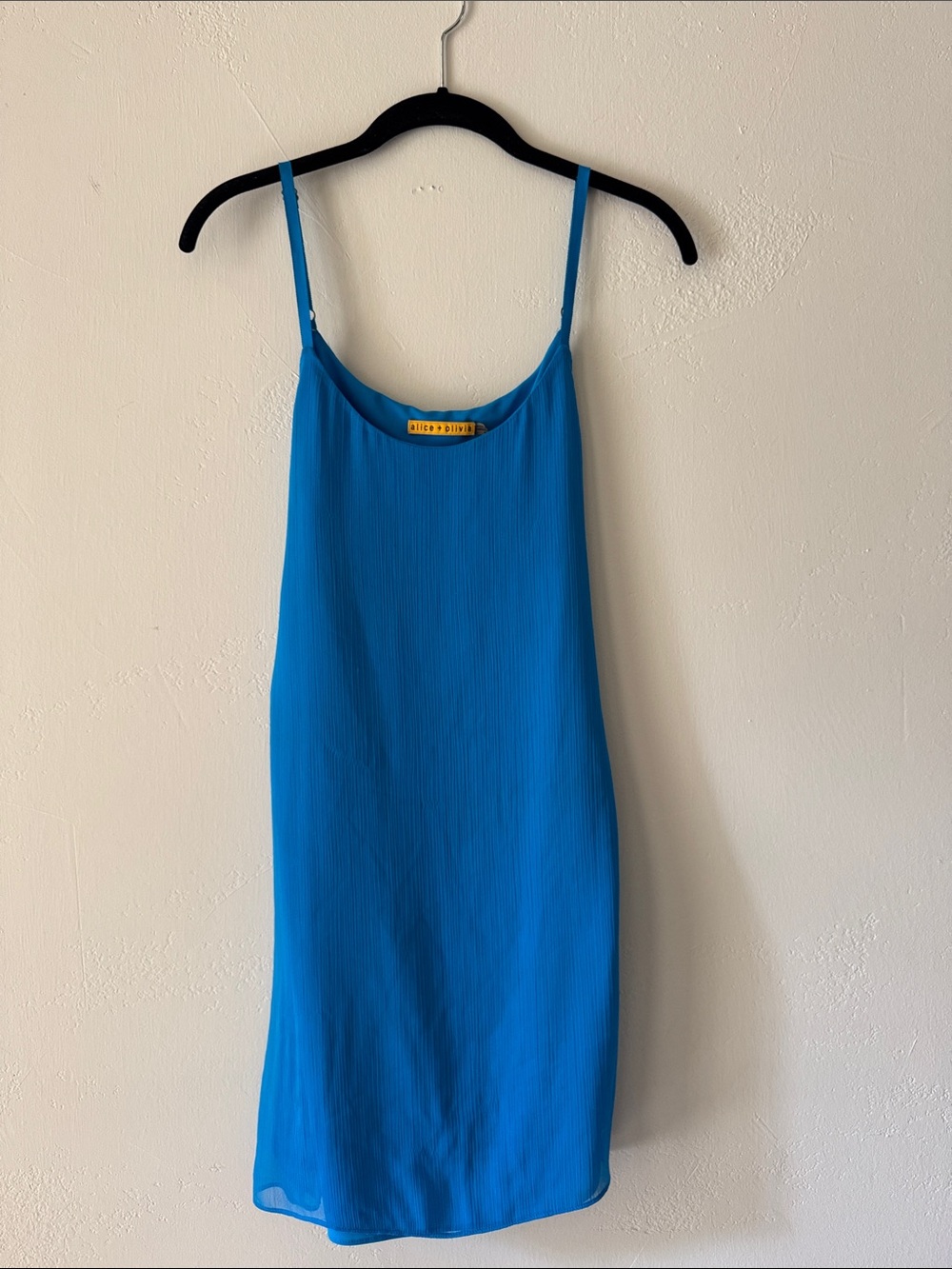 Alice + Olivia Electric Blue Silk Camisole Slip